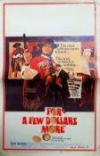 'FOR A FEW DOLLARS MORE' (1967) United Artists Corporation promotional film poster / window card,
