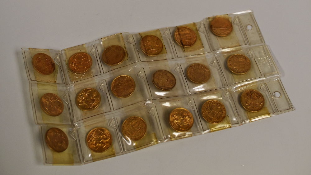 18 GOLD FULL SOVEREIGNS dated 1847, 1852, 1864, 1871, 1872 x 4, 1877, 1878 x 2, 1886, 1901, 1912 x