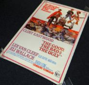 'THE GOOD, THE BAD AND THE UGLY' (1968) starring Clint Eastwood, US One Sheet Original theatre