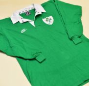 AN IRELAND INTERNATIONAL RUGBY UNION SQUAD JERSEY, early 1990s bearing No.17 Provenance: presented