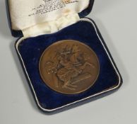 A CASED BRONZE EISTEDDFOD AT CAERWYS COMMEMORATIVE MEDALLION, 1568-1968 by Spink & Co