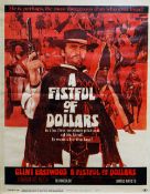 'A FISTFUL OF DOLLARS' (1966) United Artists Corporation promotional film poster / window card,