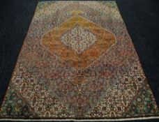 A FINE WOVEN IRANIAN CARPET with a unique design, 259 x 174cms