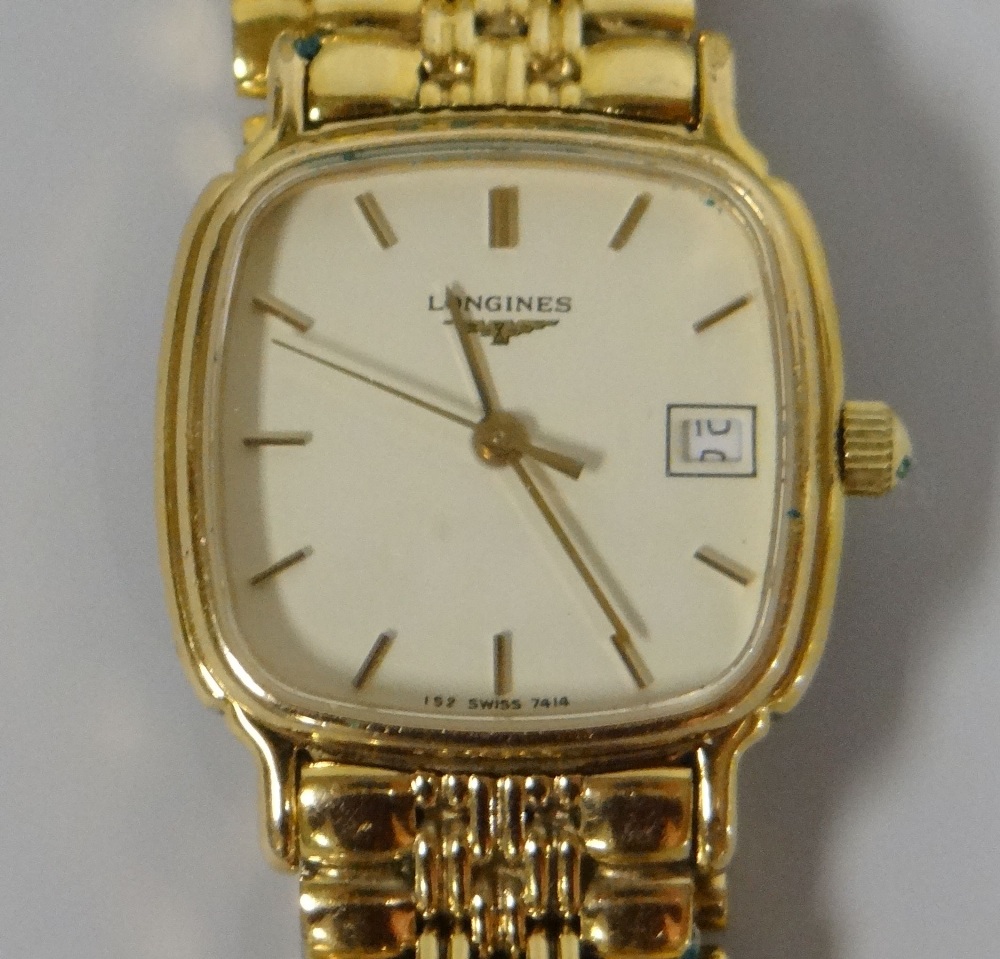 A LONGINES GRANDES CLASSIQUES 18KT LADIES WRISTWATCH with rounded square dial containing date - Image 2 of 2