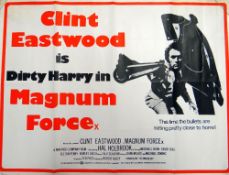 'MAGNUM FORCE' (1973) starring Clint Eastwood, Original British Quad poster, folded, 30 x 40 inches
