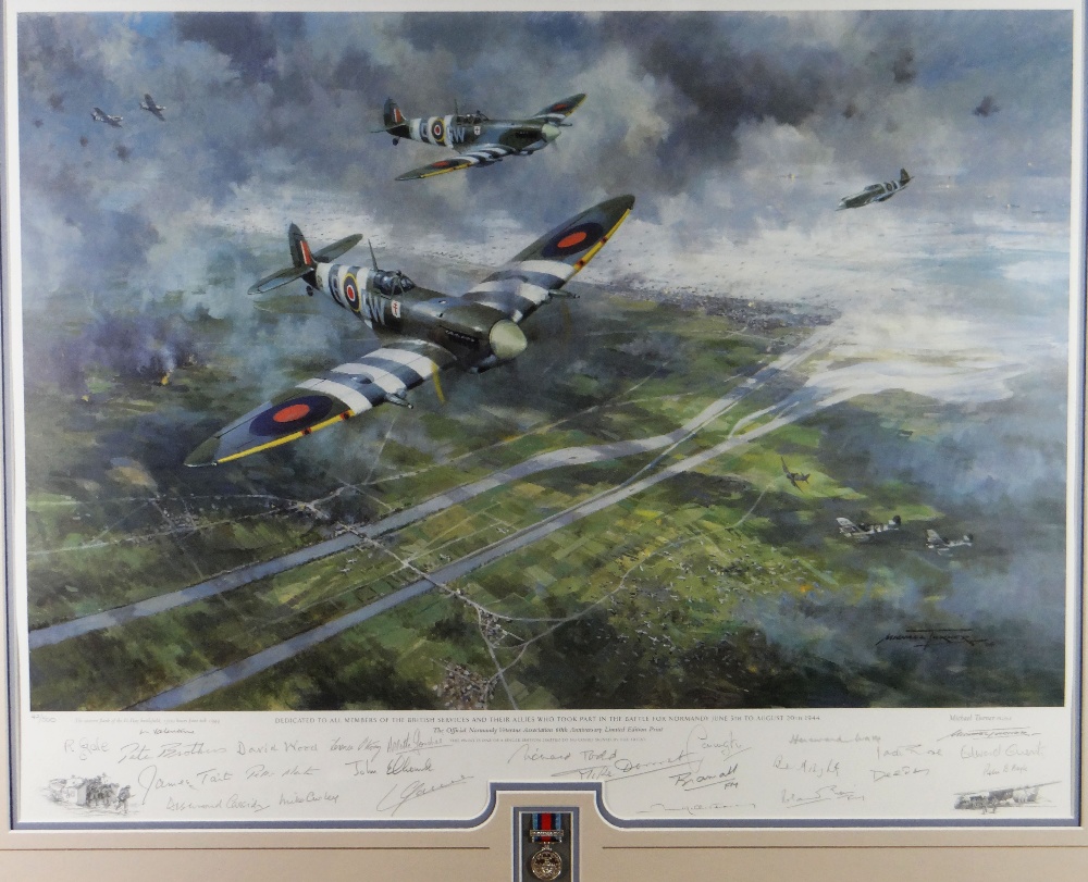 MICHAEL TURNER limited edition (42/500) print - Official Normandy Veterans Association 60th