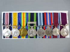 MILITARY MEDAL GROUP OF EIGHT to S G Miller, Army Service Corps and Indian Military Transport, MM (