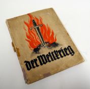 A GERMAN WWI 'DER WELTKRIEG' CIGARETTE CARD ALBUM chronicling the 1914-1918 campaign in Europe and