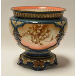 A HADLEY WORCESTER 'FAIENCE' POT-POURRI, 15cms high