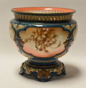 A HADLEY WORCESTER 'FAIENCE' POT-POURRI, 15cms high