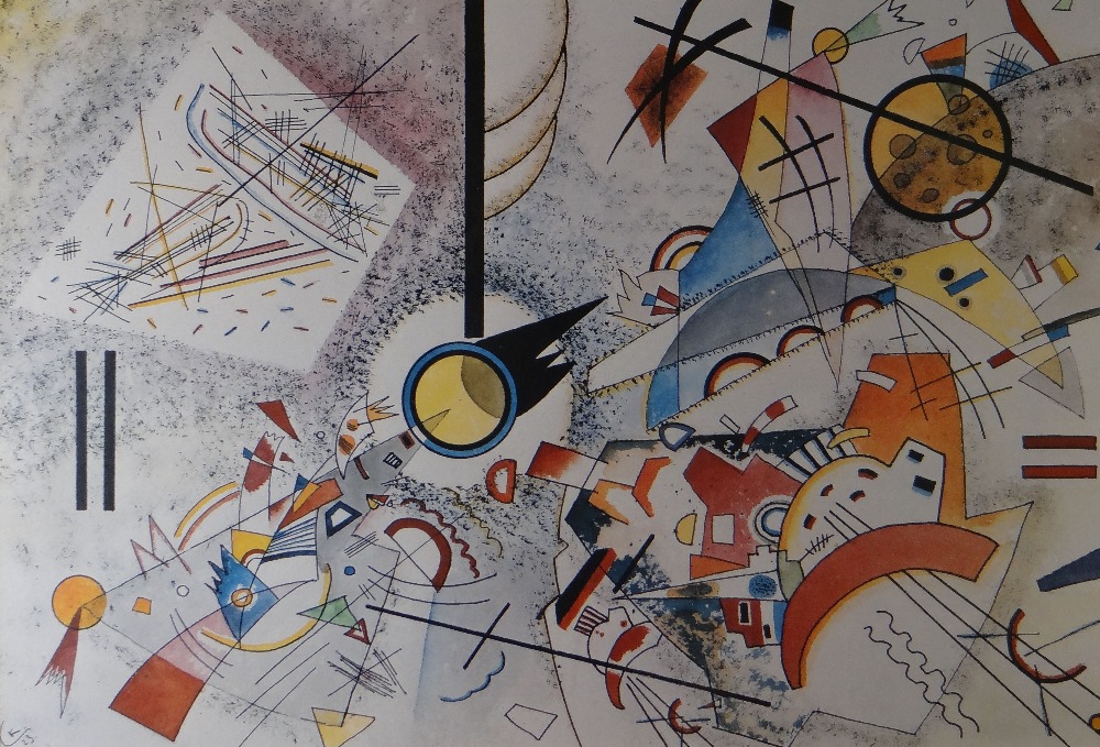 KANDINSKY a set of six framed prints - entitled 'Quiet Harmony', 62 x 80cms, 62 x 80cms, 72 x 57cms, - Image 3 of 5