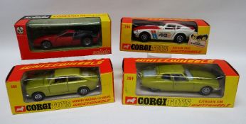 THREE BOXED CORGI WHIZZWHEELS TOYS & A SOLIDO SIMILAR being 284 Citroen SM, 396 Datsun 240Z, 306