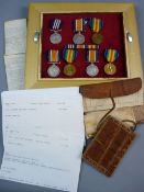 WWI COOK FAMILY MILITARY MEDAL TRIO AND TWO PAIR, Military medal (50862 Bmbr.A.Cpl.T.Cook.R.F.A.),