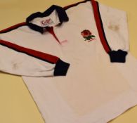 AN ENGLAND INTERNATIONAL RUGBY JERSEY MATCH-WORN BY JONATHAN WEBB V WALES 1993 AT CARDIFF some