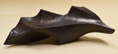 MARGARET LOVELL (b.1939) bronze sculpture - entitled 'Chrysalis' signed and dated 1968 at the tip,