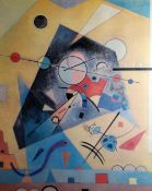 KANDINSKY a set of six framed prints - entitled 'Quiet Harmony', 62 x 80cms, 62 x 80cms, 72 x 57cms,