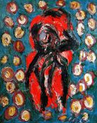 KAREL APPEL oil on canvas - semi-abstract 'Abbraccio', signed, 81 x 65cms Provenance: bequeathed