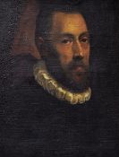 NINETEENTH CENTURY SCHOOL oil on canvas - head and shoulders portrait of a 16th century bearded