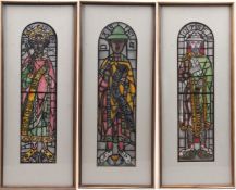 Kirchenfenster.Farbige Handrucke nach den Glasgemälden im Augsburger Dom. Verso bez: "König