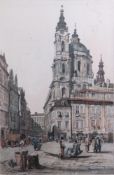 Prout Samuel, Plymoth 1783 - 1852 London.St. Nicholas, Prag. Rechts unten bezeichnet. Handkolorierte
