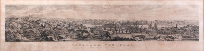 Panorama von Prag, um 1850.Aufgenommen vom Lorenz-Berge. Nach der Natur gezeichnet von Wilh.