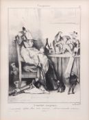 Daumier Honoré. Marseille 1805 - 1879 Valmondois."Les Amis", "Le Debut", Un Oculiste bréveté" und "