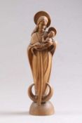 Mondsichel-Madonna.Nach 1900. Holz, vollrund geschnitzt. H: 59 cm. 20.00 % buyer's premium on the