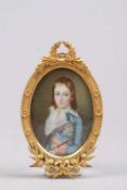 Miniatur.Frankreich 19. Jh. Gouache auf Elfenbein. Portrait von Louis XVII, Dauphin de France in