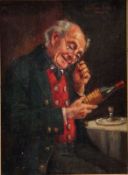 Kirchner Otto, (Kirchner-Eckart), 1887-1960.Portrait eines Weintrinkers bei der Begutachtung der