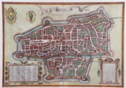 Stadtplan Augsburg, um 1600.Augsburg "AVGVSTA IVXTA FIGVRAM QVAM HIS CE TEMPORIBVS HABET DELINEATA".