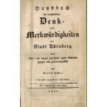 Pfister, Heinrich.Handbuch der vorzüglichsten Denk-und Merkwürdigkeiten der Stadt Nürnberg. Mit