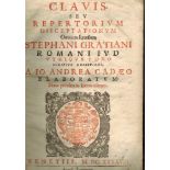 Cretiani Stephani.Repertorium. Disceptationum. Omnium forensium . Venetiis. 1648....