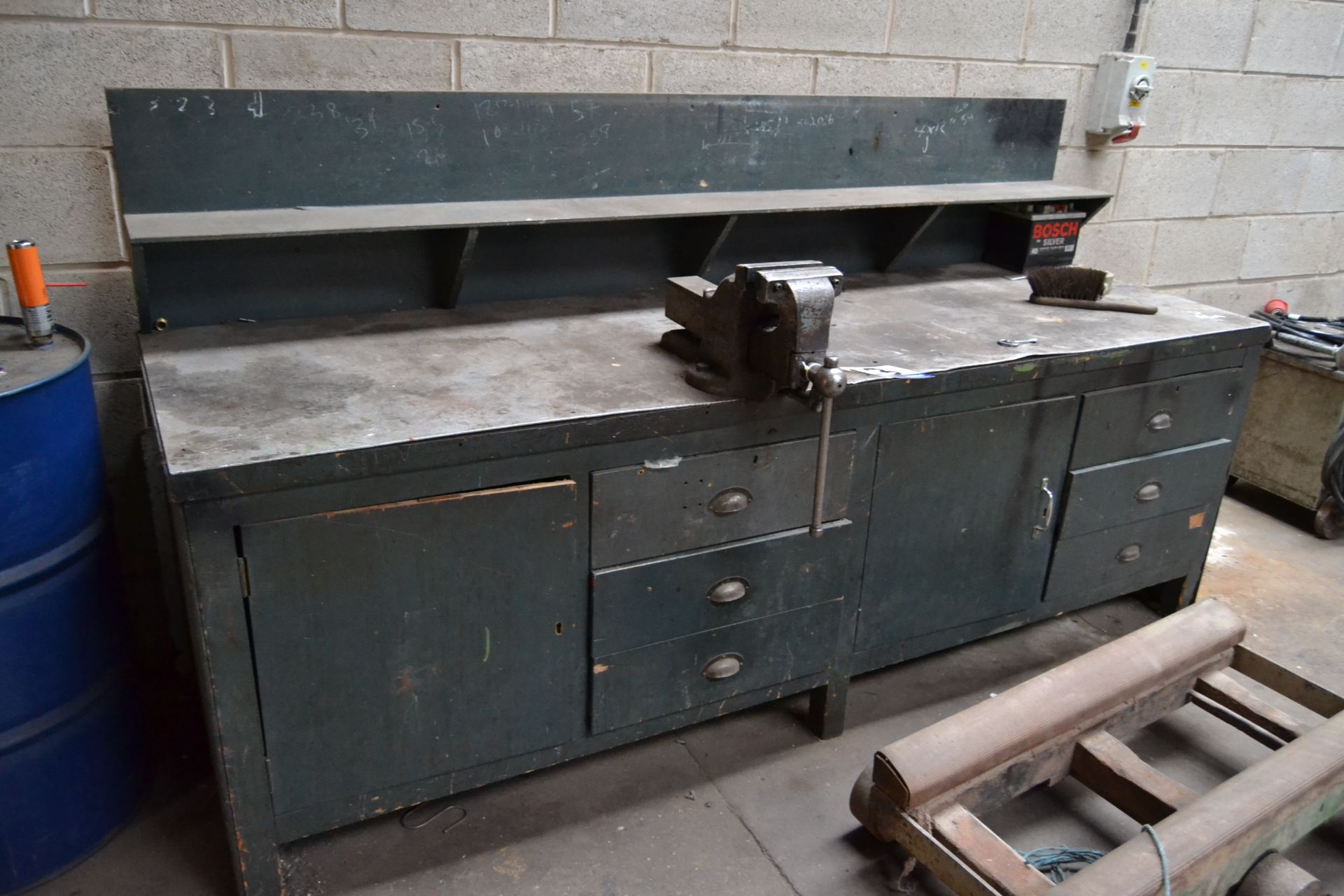 Timber Bench, approx. 2.46m long with engineers be