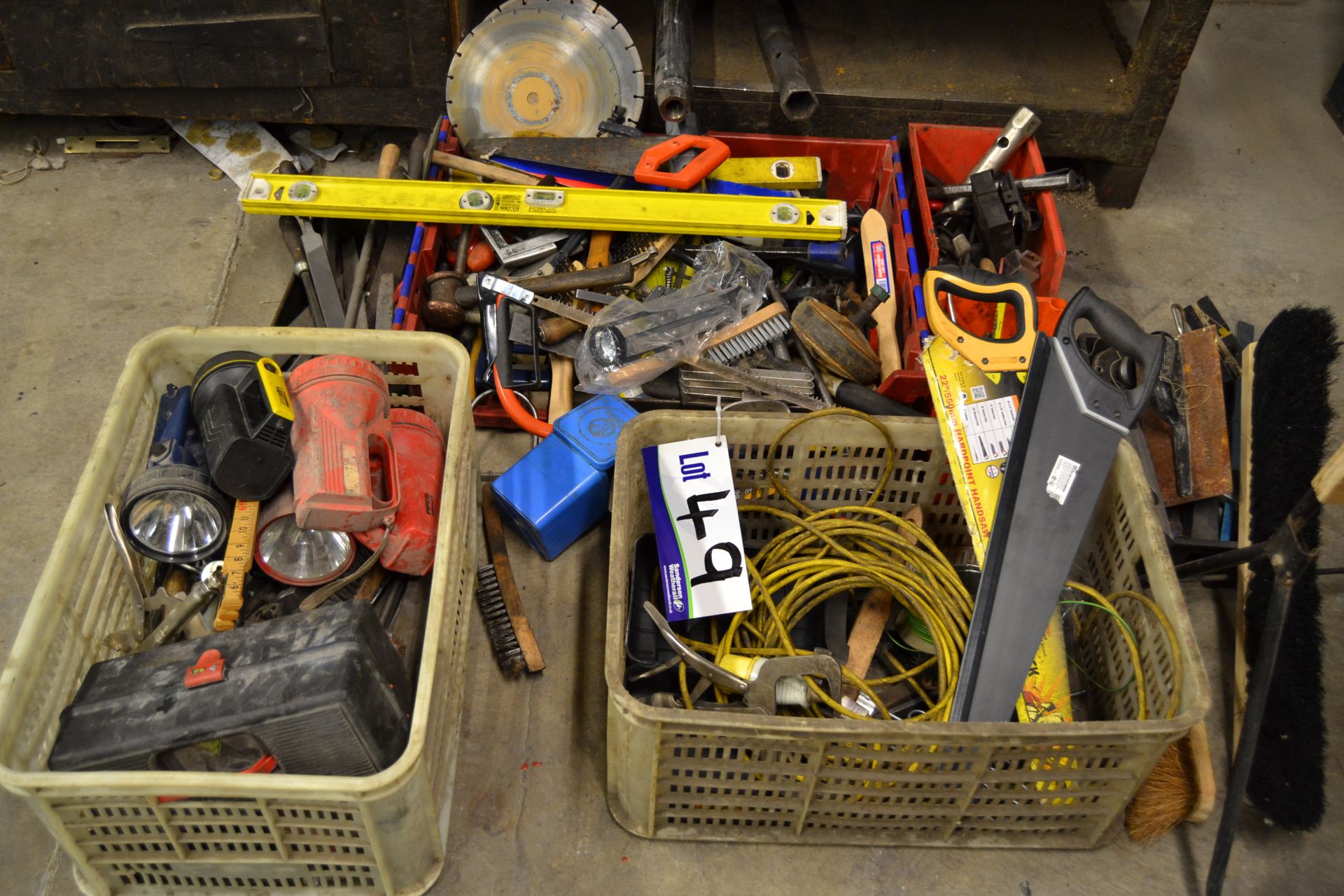 Assorted Hand Tools and Equipment, as set out on f