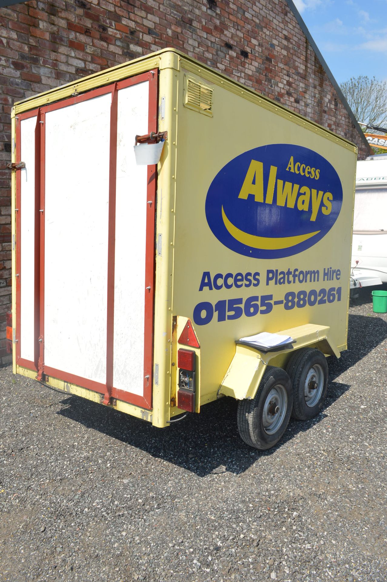 Twin Axle Box Trailer, 3.2m long