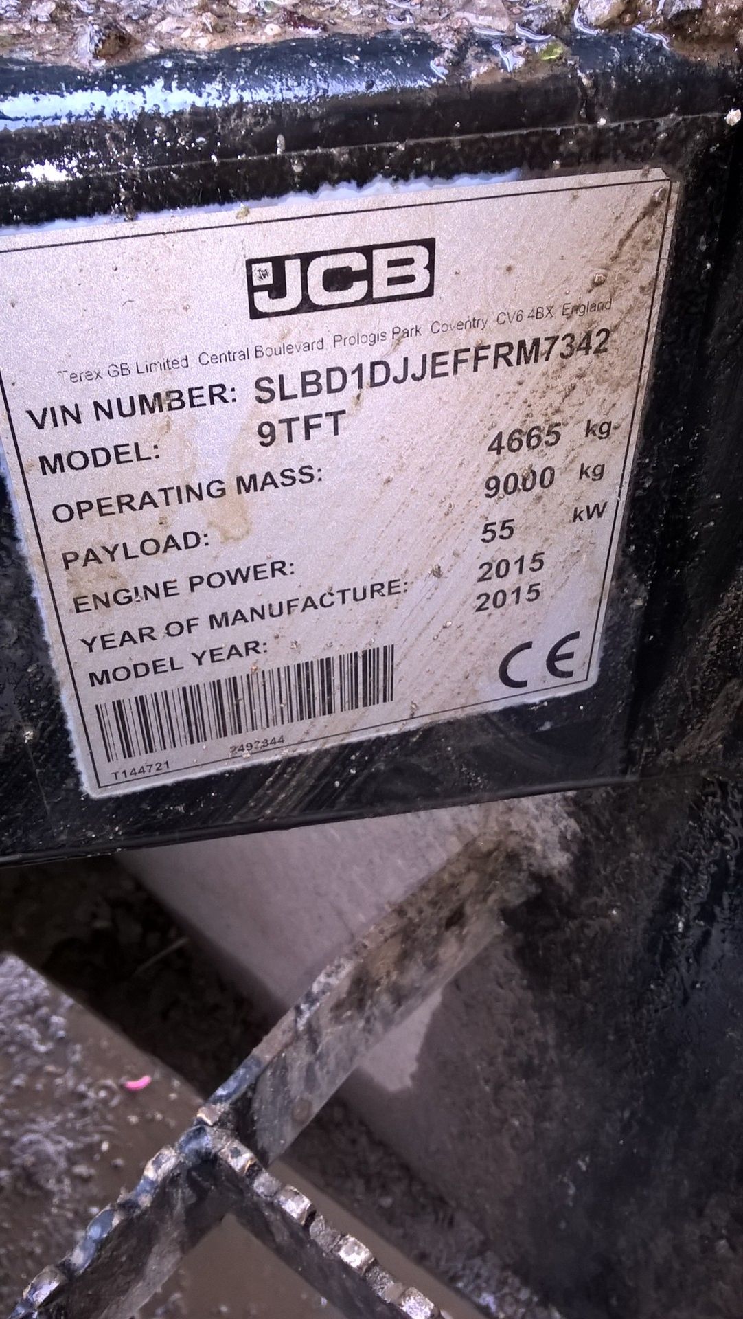 JCB 9TFT POWER SHUTTLE ARTICULATED DUMPER, VIN SLBD1DJJEFFRM7342, year of manufacture 2015, - Image 4 of 4