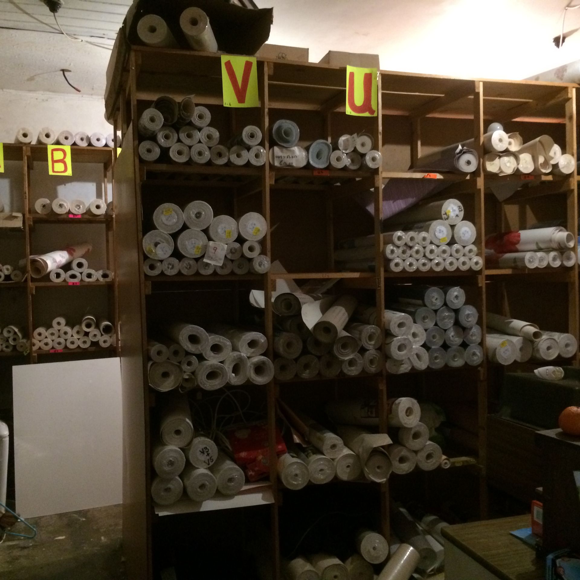 Quantity of Wallpaper, as set out in two stores and shop