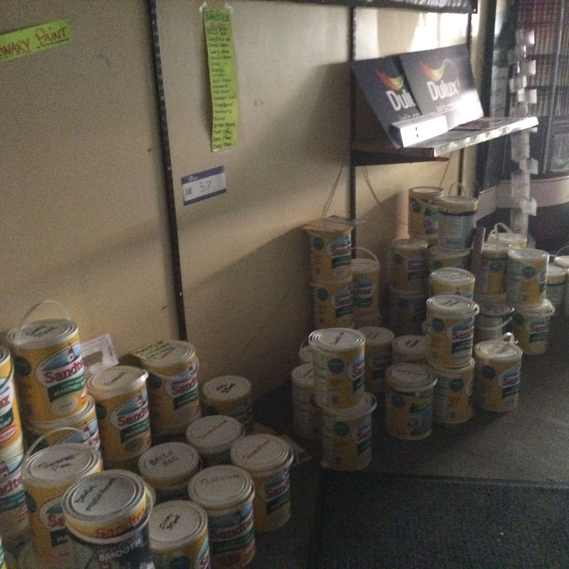 Quantity of Mainly Exterior Paints, as set out in Mixing Area