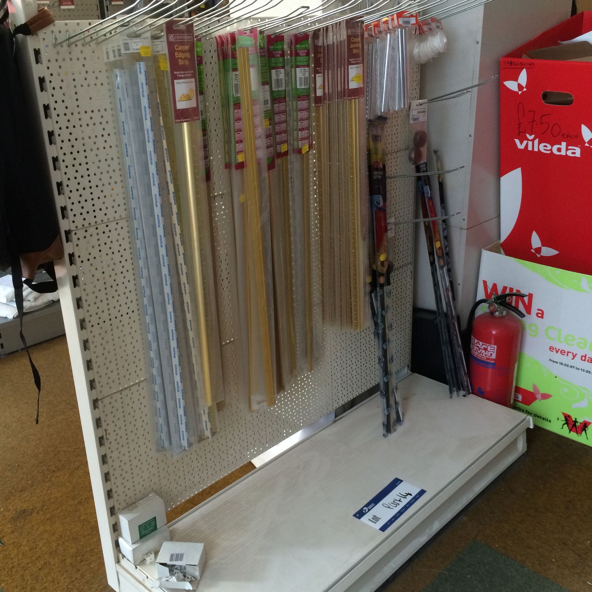 Quantity of Curtain & Carpet Accessories, as set out on rack (rack included) - Image 2 of 2