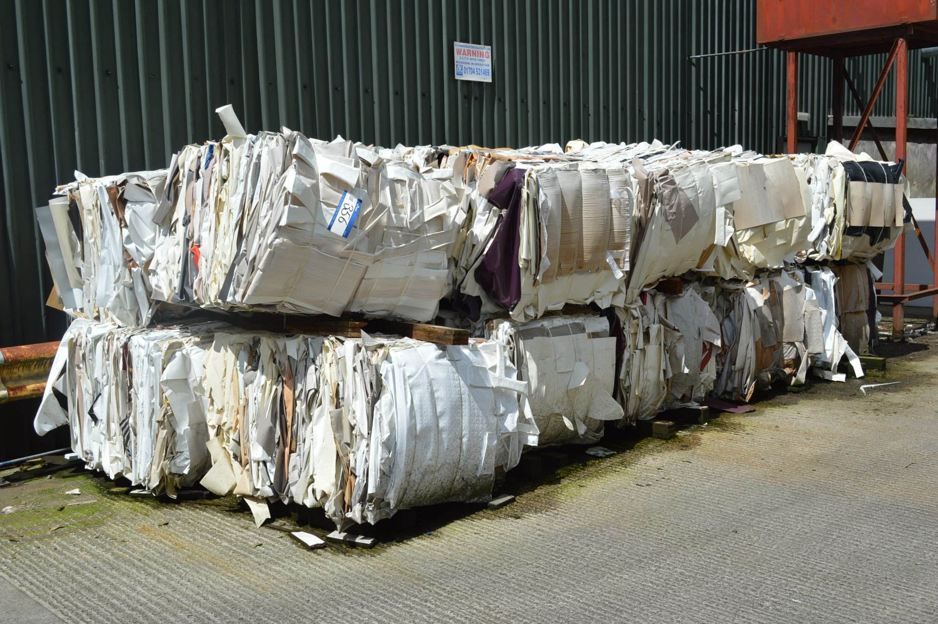 Baled Vinyl, as set out in one area (yard)