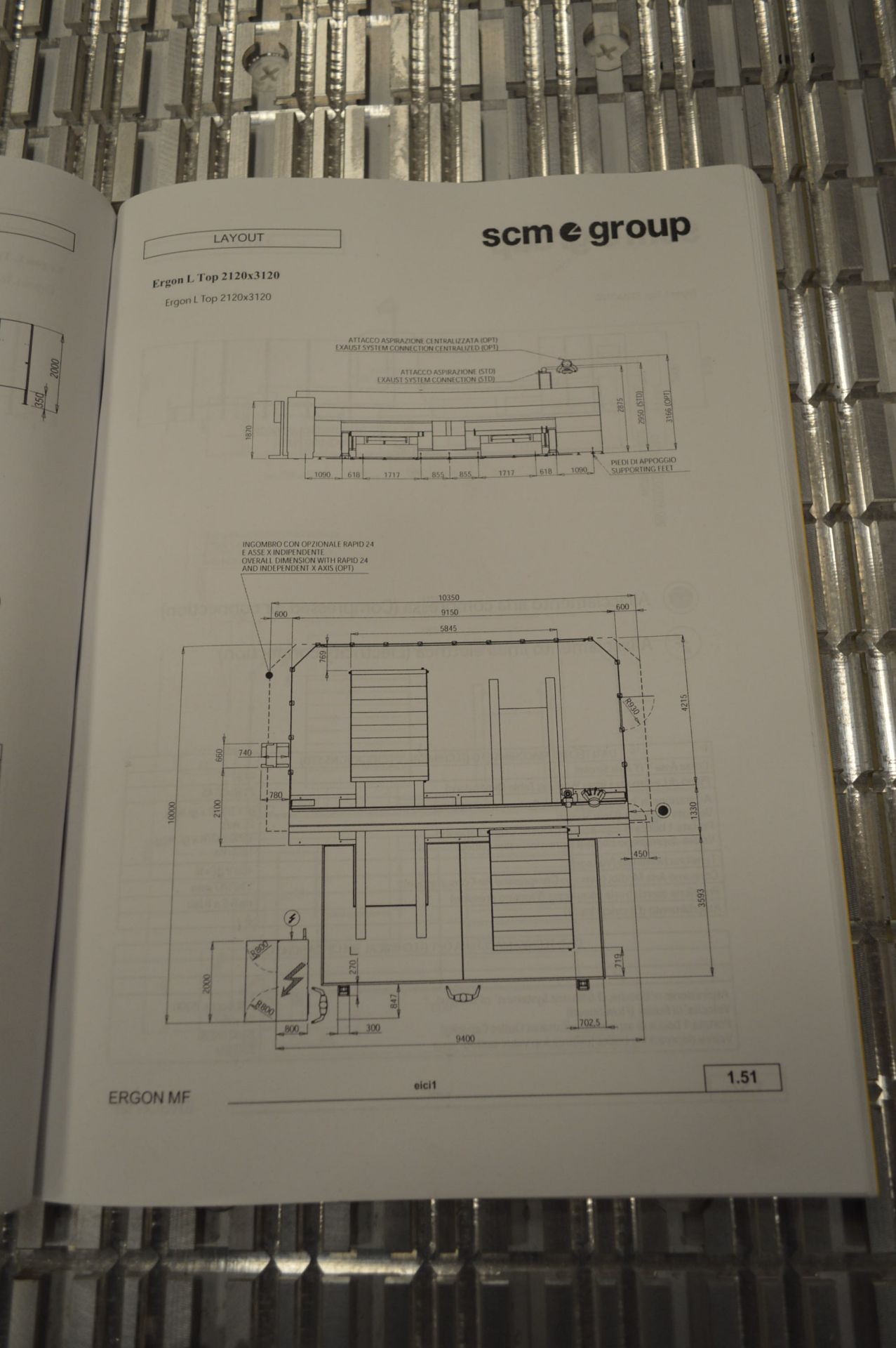 SCM ERGON TWIN HEAD CNC ROUTER, serial no. AA1/014 - Image 9 of 10