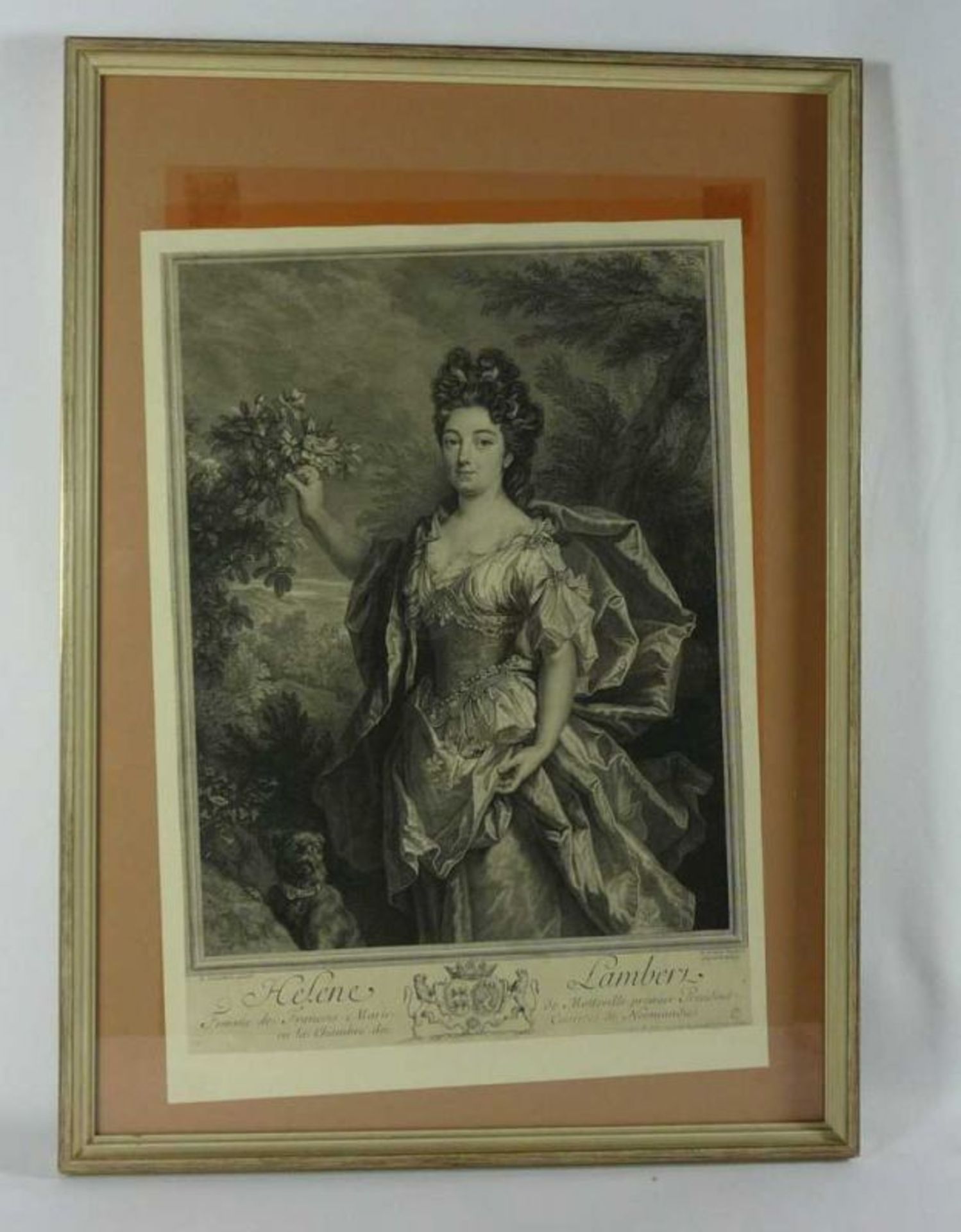Drevet, Pierre Portrait der "Helene Lamberz" (Loiré 1663-1738 Paris) "Femme de François Marie de - Bild 2 aus 2