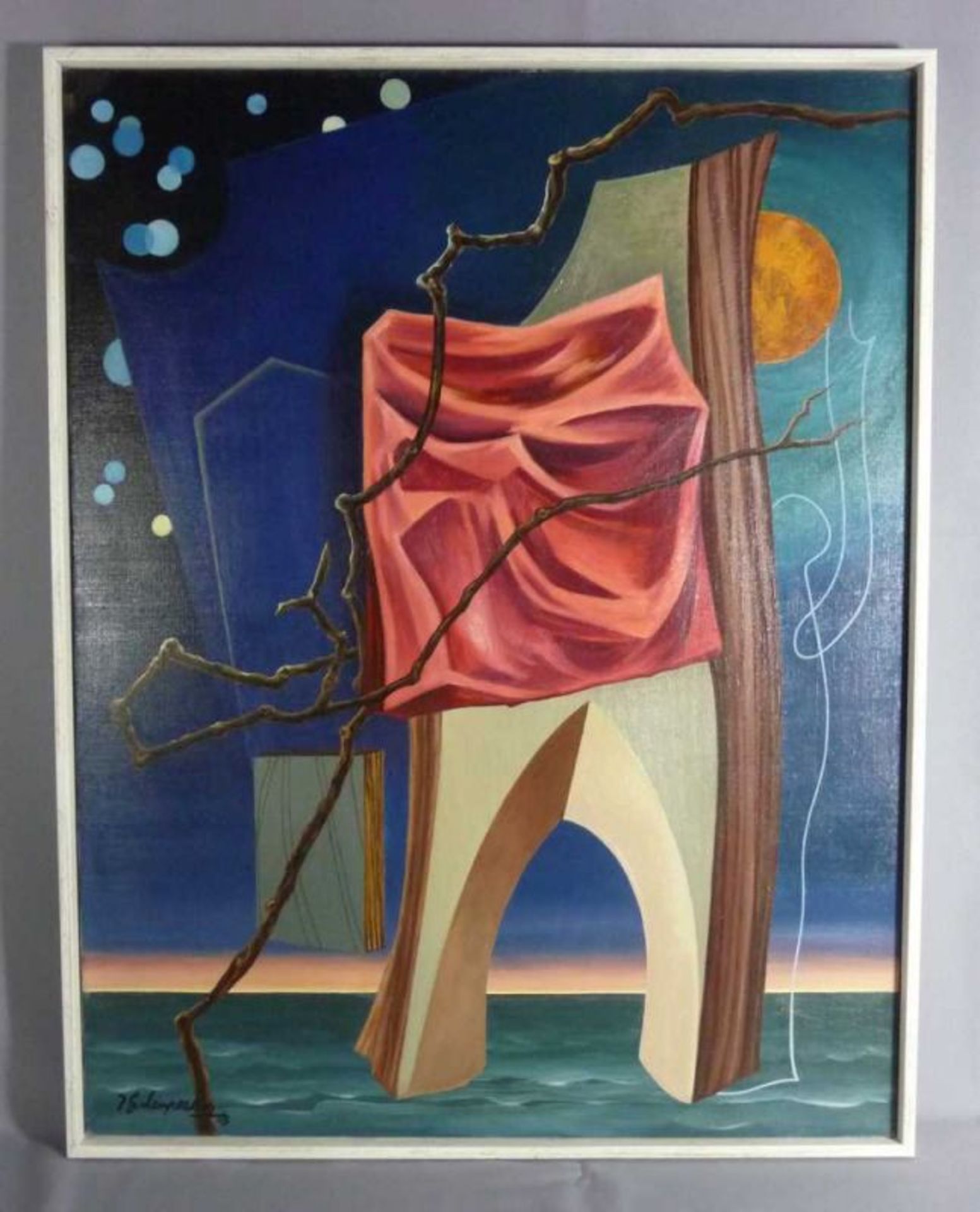 Lempereur, Jules Gustave "Voyage vers l'inconnu" (Nivelles/Belgien 1902-1985) Surrealistische - Bild 2 aus 2
