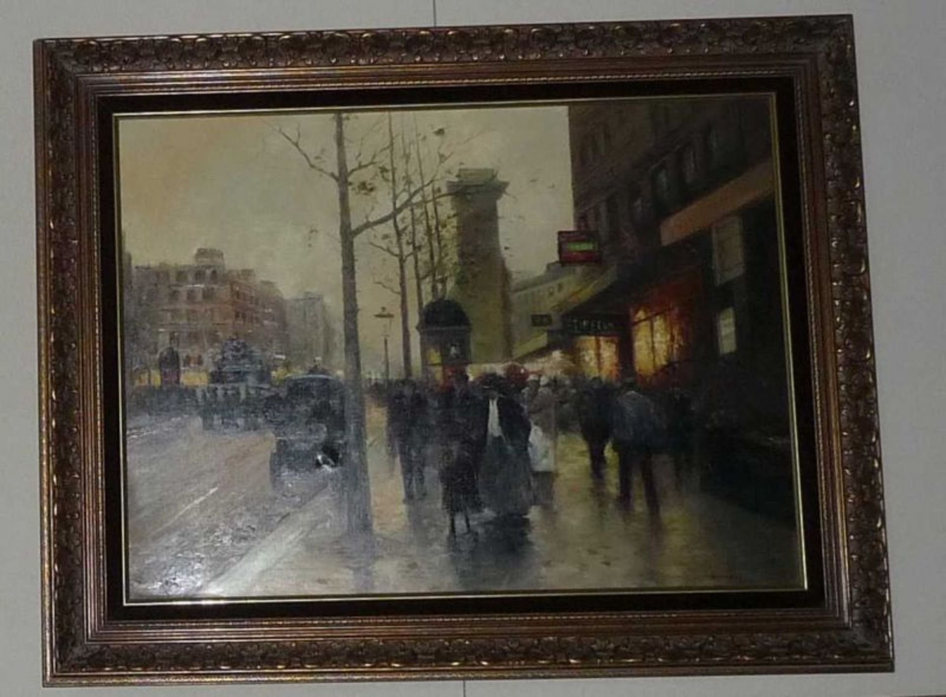 Mehrnia, Hamid Straßenszene in Paris (Täbris/Iran 1942 geb., ansässig in Düsseldorf) Öl/Lwd. - Bild 2 aus 3