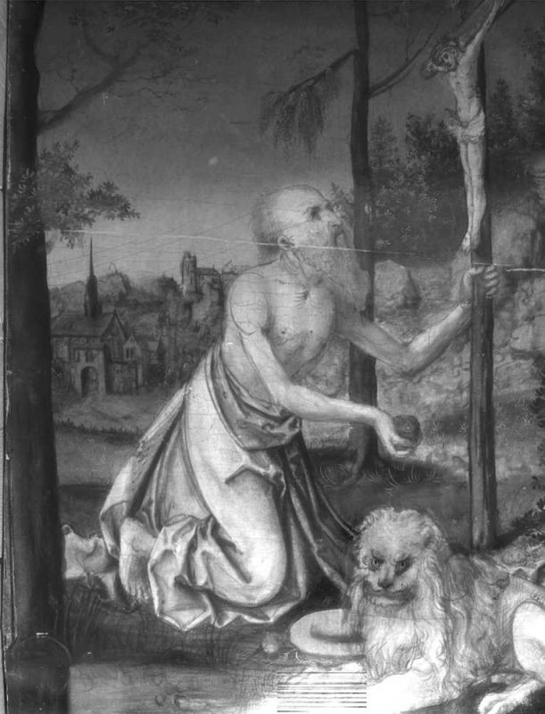 Cranach, Lucas I. - Werkstatt Der heilige Hieronymus (Kronach 1472-1553 Weimar) Öl/Nadelholz. Ca. 50 - Image 5 of 6