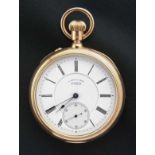 A.-Lange-&-Söhne-Herrentaschenuhr Glashütte/Dresden und Wien, E. 19. Jh. Rundes Gehäuse mit