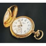 A.-Lange-&-Söhne-Savonette im Etui Glashütte/Dresden, E. 19. Jh. Rundes Dreideckelgehäuse mit