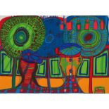 Hundertwasser, Friedensreich "Incontro Con Walter Kampmann" (Wien 1928-2000 an Bord der Queen