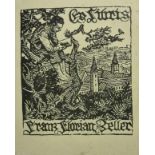 Lobisser, Switbert Ex Libris für Franz Florian Zeller (Tiffen 1878-1943 Klagenfurt) Auf einem Baum