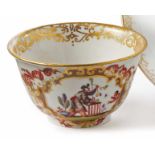 Chinesen-Koppchen Meissen, um 1725/30 Halbkugelig über rundem Standring und mit ausschwingendem